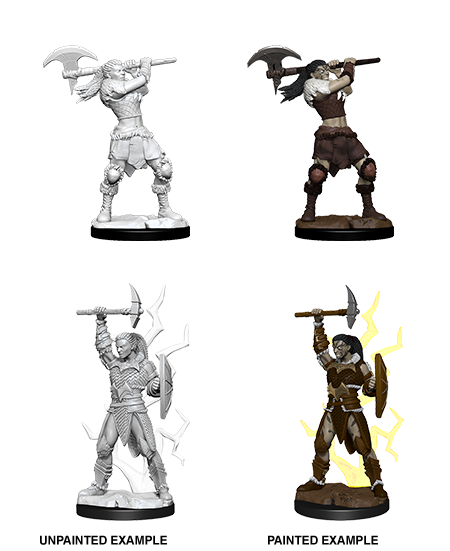 Unpainted Minis: W10: D&D: Goliath Female Barbarian