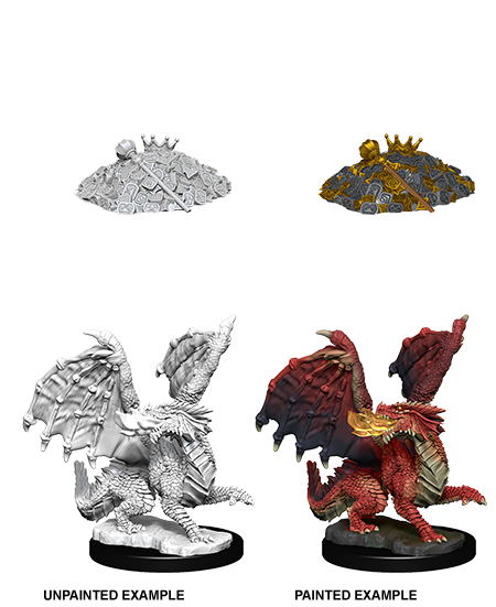 Unpainted Minis: W10: D&D: Red Dragon Wyrmling