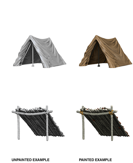 Unpainted Minis: W10: WZK: Tent & Lean-To