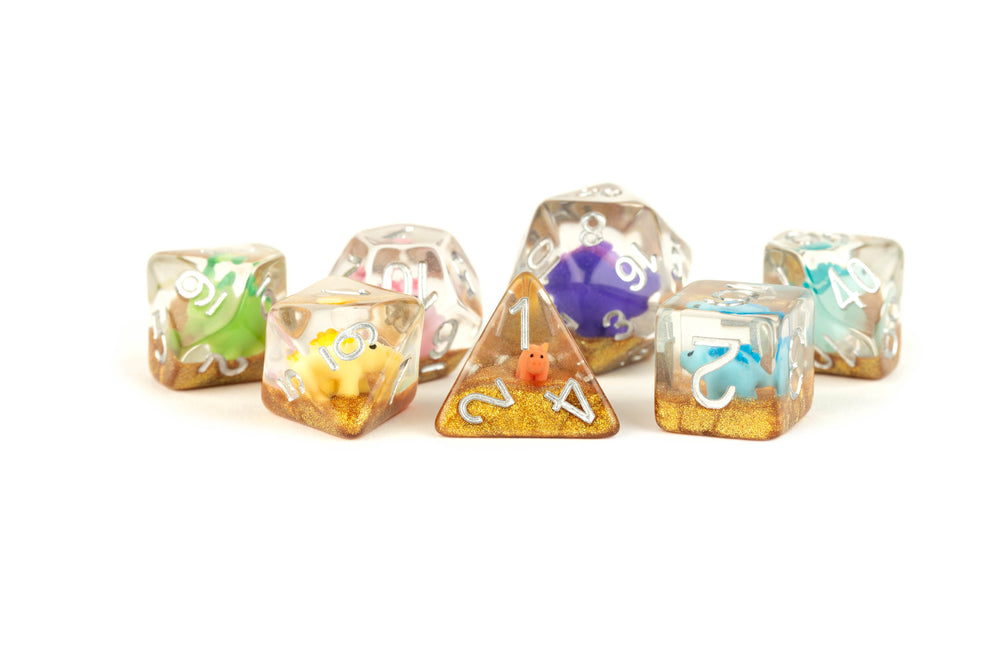 Rainbow Dinosaur RPG Set Dice