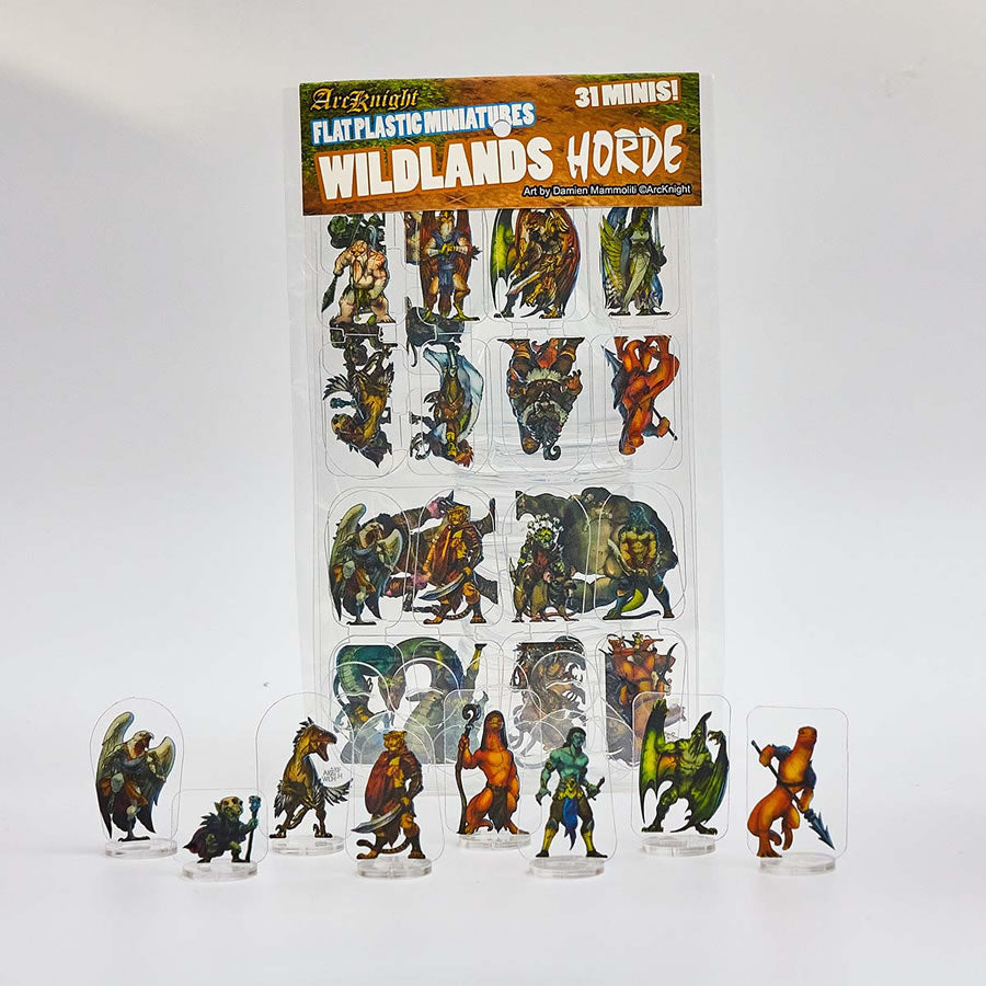 Flat Plastic Miniatures: Wildlands Horde (31pc)