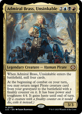 Admiral Brass, Unsinkable (Display Commander) [The Lost Caverns of Ixalan Commander]