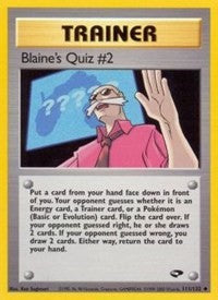 Blaine's Quiz #2 (111) [Gym Challenge]