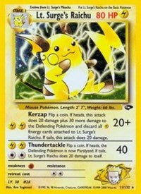 Lt. Surge's Raichu (11) [Gym Challenge]