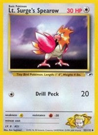 Lt. Surge's Spearow (52) (52) [Gym Heroes]