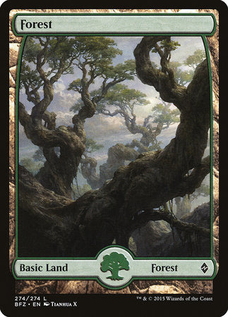 Forest (274) - Full Art [Battle for Zendikar]