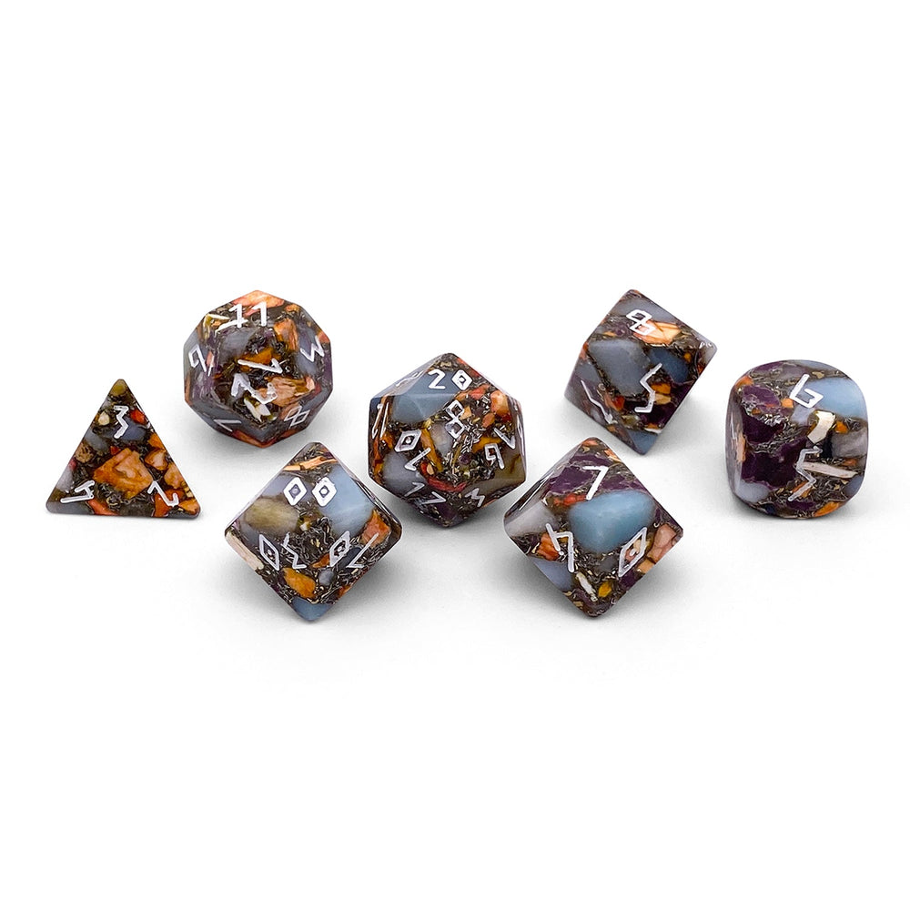 Amazonite Orange Imperial Jasper with Copper - RPG Set