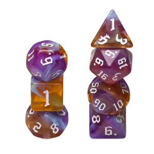 Amethyst Sunset RPG Dice Set