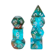 Glow in the Dark Blue Nebula RPG Dice