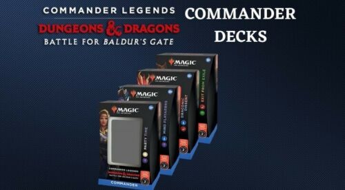 mtg commander decks baldur's gate Commander Legends: Battle for Baldur's Gate Commander Set of 4 Decks