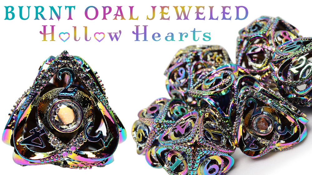 Hollow Hearts RPG Set Jeweled  - Burnt Opal