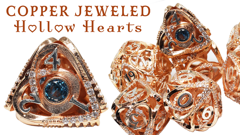 Hollow Hearts RPG Set Jeweled  - Copper