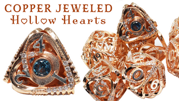 Hollow Hearts RPG Set Jeweled  - Copper