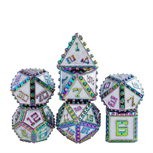 Brigandine Armor: Enchanted - Metal RPG Dice Set