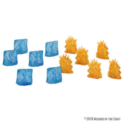 D&D Minis: IR: Spell Effects: Wall of Fire & Wall of Ice