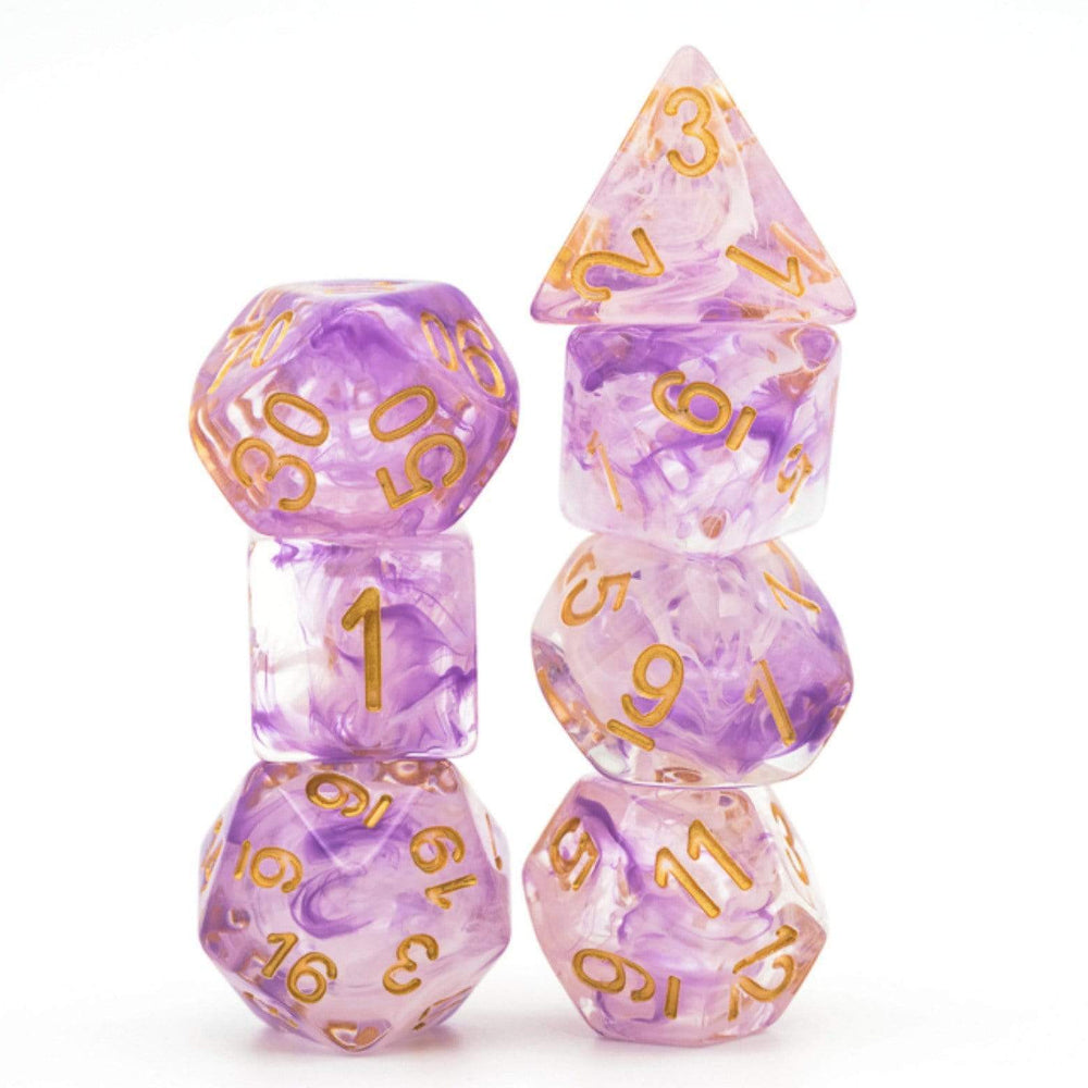 Lavendar Trance RPG Dice Set