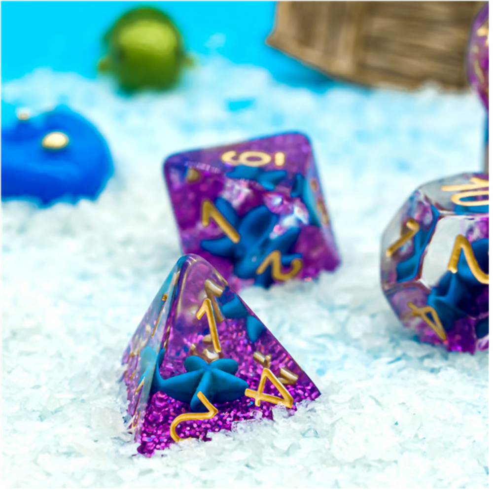 Otherworldy Starfish RPG Dice Set