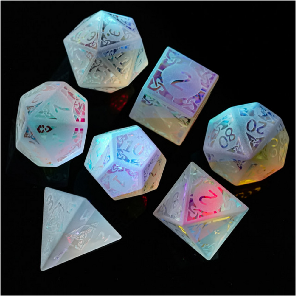Rainbow Crystal and Flourish - Gemstone Engraved