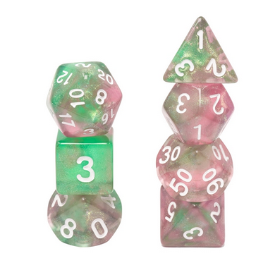 Glow in the Dark Blue Rebirth RPG Dice Set