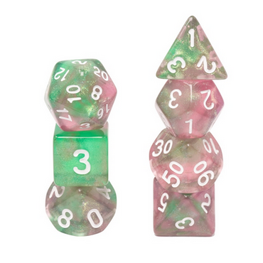 Glow in the Dark Blue Rebirth RPG Dice Set