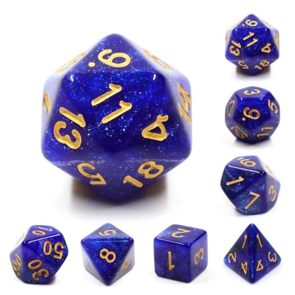 Blue Galaxy RPG Dice Set