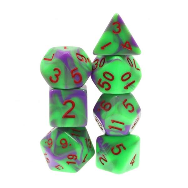 Purple Jade RPG Dice Set