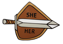 Enamel Pins: Sword and Shield Pronouns