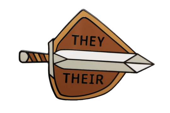 Enamel Pins: Sword and Shield Pronouns