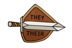 Enamel Pins: Sword and Shield Pronouns