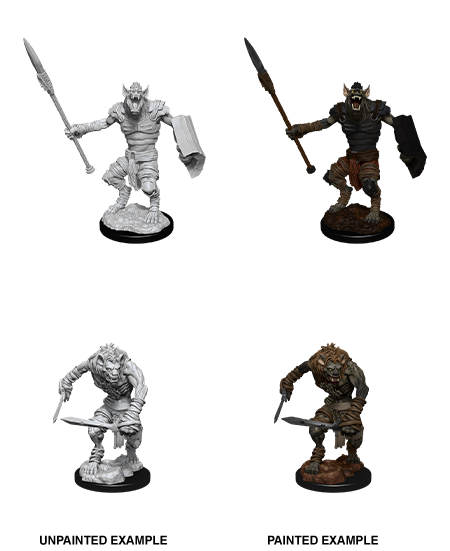 Unpainted Minis: W12: D&D: Gnoll & Gnoll Flesh Gnawer