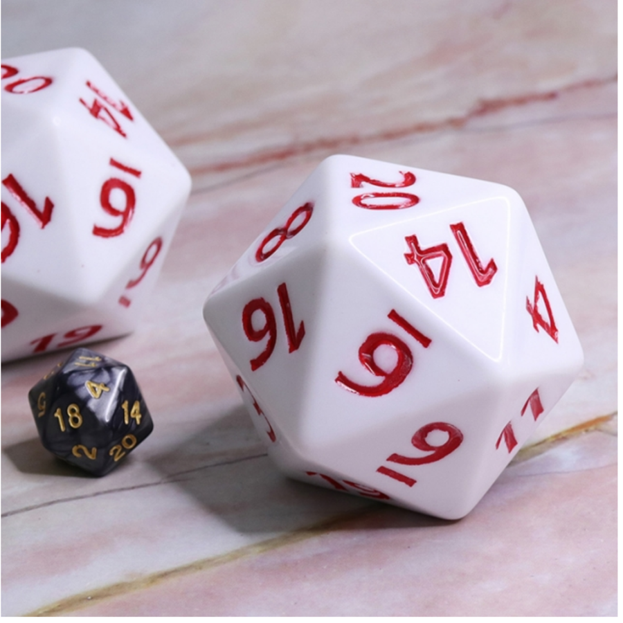 55MM TITAN D20 - WHITE WITH RED