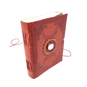 Handmade Leather Journal - Moonstone