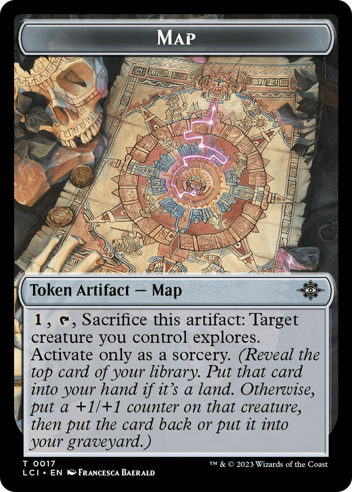 Map // Dinosaur (0010) Double-Sided Token [The Lost Caverns of Ixalan Tokens]