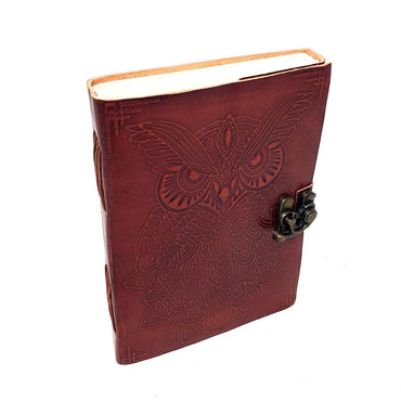 Handmade Leather Journal - Owl