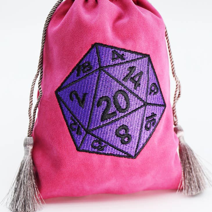 Dice Bag - Purple D20