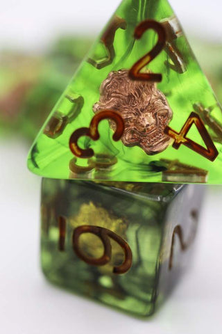 Druid's Wolf RPG Dice Set