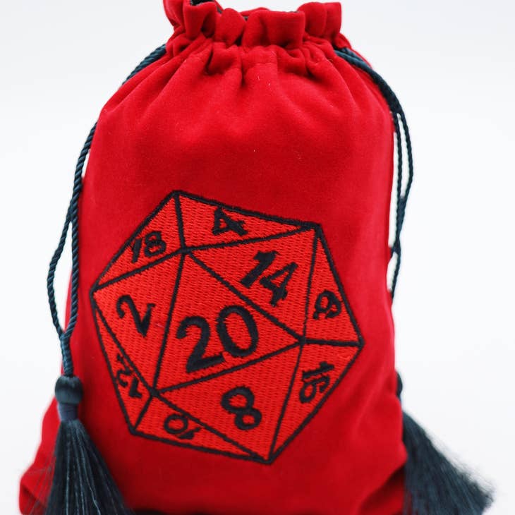 Dice Bag - Red D20