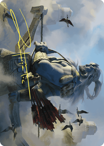 Skybeast Tracker Art Card (Gold-Stamped Signature) [Wilds of Eldraine Art Series]