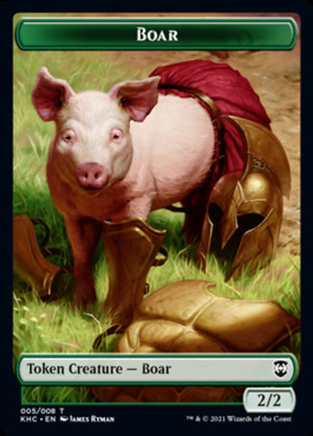Boar Token [Kaldheim Commander Tokens]