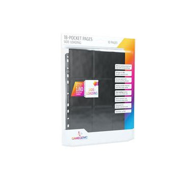 Gamegenic: SIDELOADING 18-POCKET PAGES: 10 PG BLACK