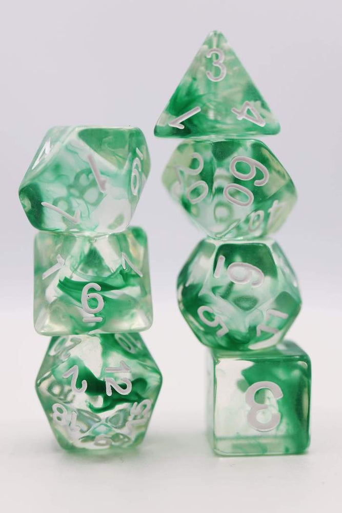 Green Nebula RPG Dice Set