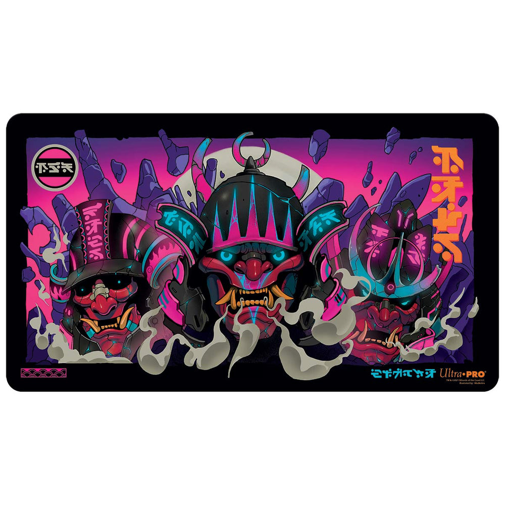 Kamigawa Neon Dynasty Black Stitched Playmat for Magic: The Gathering