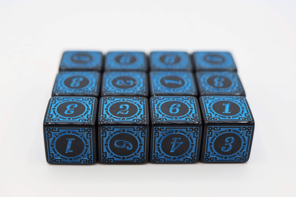 Magic Burst D6 Set - Blue - 12 piece D6's