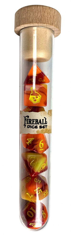 Fireball Polydice Potions – 7 Piece Dice Set