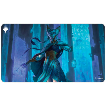 Kamigawa Neon Dynasty Playmat V4 featuring Tamiyo, Compleat Sage for Magic: The Gathering
