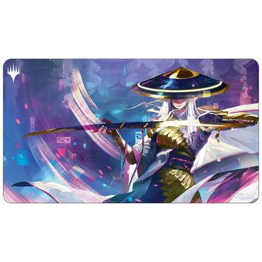 Kamigawa Neon Dynasty Playmat V1 featuring The Wandering Emperor for Magic: The Gathering
